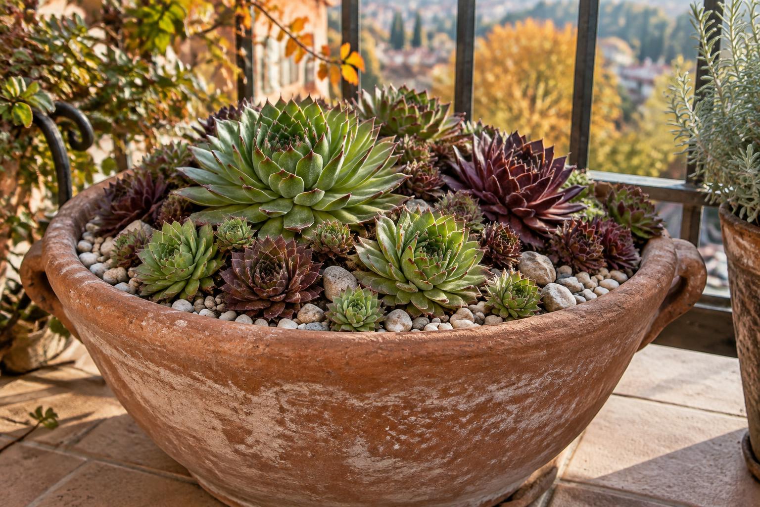 Sempervivum in fioriera: come creare una composizione rustica per l’autunno