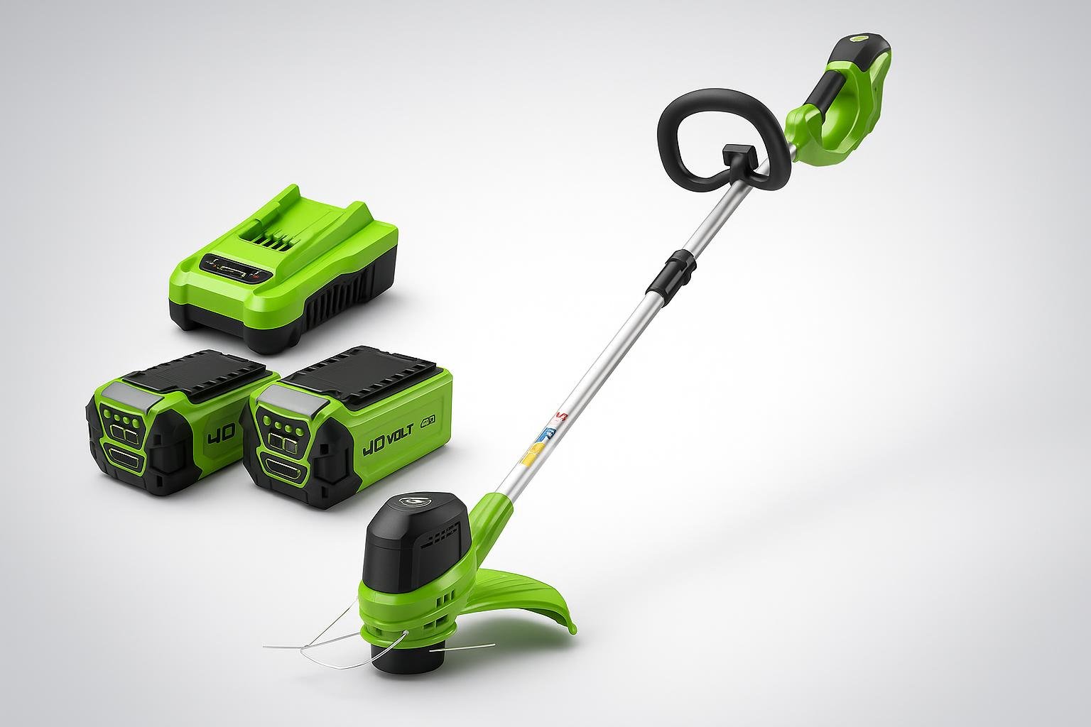 Tagliabordi a batteria Greenworks G40LTK2X, rifiniture pulite in giardino senza cavi