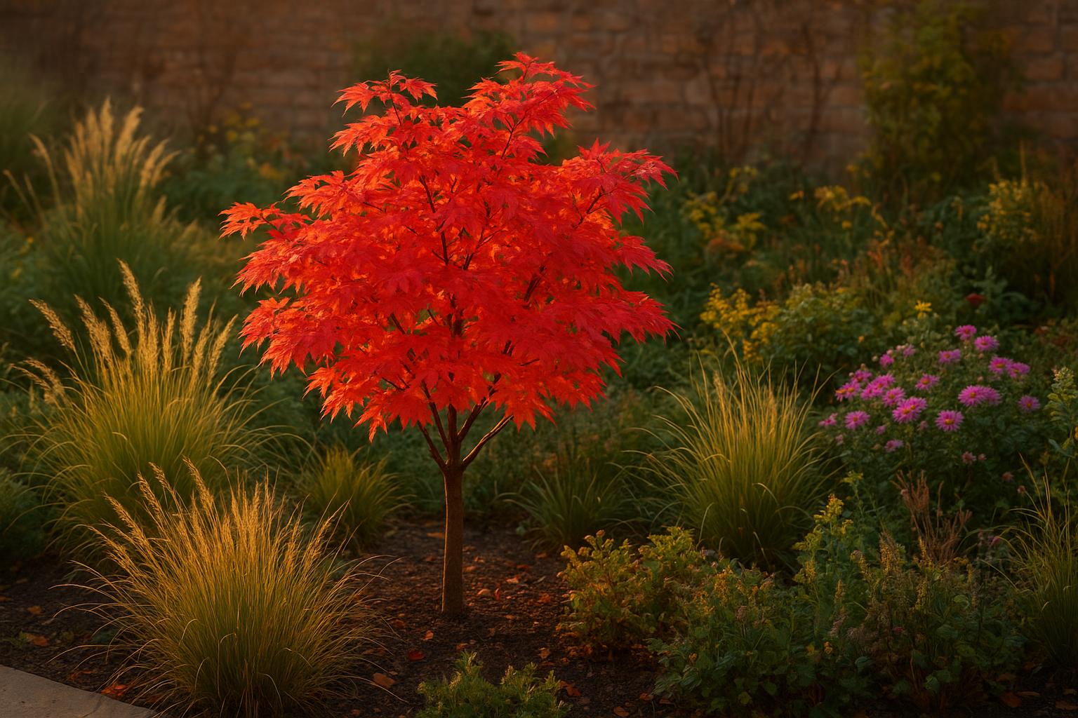 Aceri giapponesi in piena terra nei piccoli giardini: varietà compatte per l’autunno in fiamme
