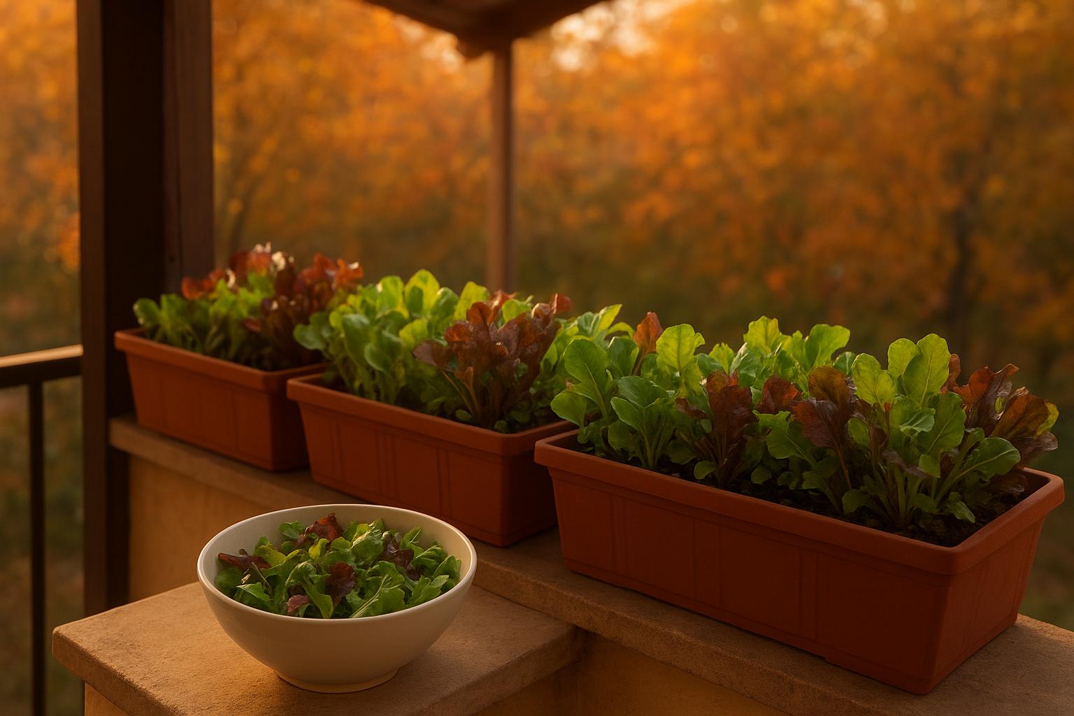 Orto di ottobre in balcone coperto: 5 combinazioni di verdure baby leaf per insalate d’autunno