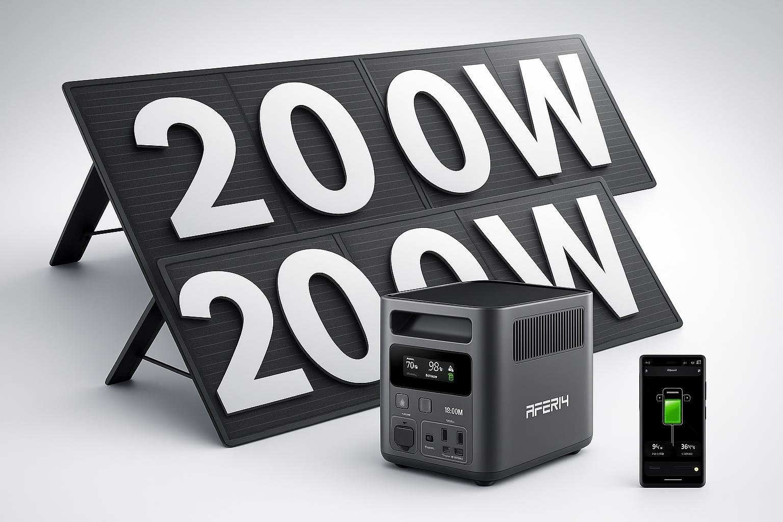 AFERIY generatore elettrico portatile 1800W con pannelli solari, la centrale solare perfetta per il tuo giardino off-grid